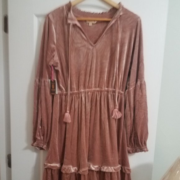 Velvet Crepe Dress Simply Southern XXL EUC - Picture 3 of 6